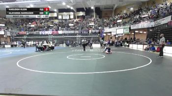100 lbs Semifinal - Alayanna Barrager, Cherryvale HS vs Kaeleigh Klein, Plainville HS