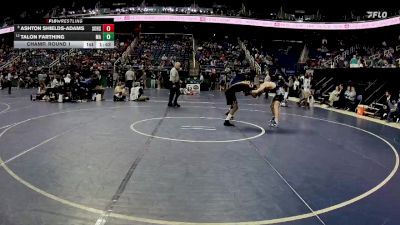 2A 144 lbs Champ. Round 1 - Ashton Shields-Adams, Southwest Onslow High School vs Talon Farthing, Maiden High School