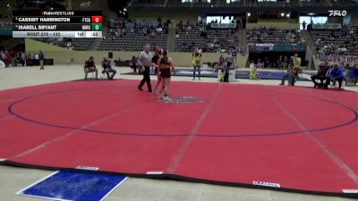 132 lbs Cons. Round 3 - Cassidy Harrington, Fort Campbell vs Isabell Bryant, Harrison County