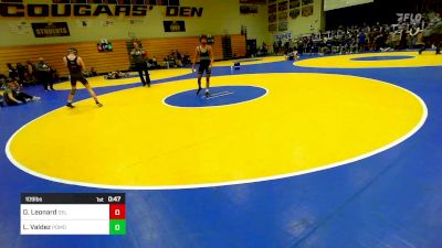 109 lbs Consi Of 16 #1 - Declan Leonard, Del Oro vs Lincoln Valdez, Pomona (CO)