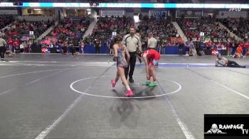 85 lbs Cons. Round 1 - Callie McCrory, Bobcat Wrestling Club vs Berkley Weigel, Colby Kids Wrestling Club