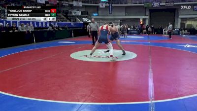 7A 215 lbs Quarterfinal - Sheldon Sharp, Bob Jones vs Peyton Gamble, Oak Mountain