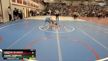 113 lbs Champ. Round 1 - Dominic Hasbrouck, Sandra Day OConner vs Christian Velazquez, Coconino
