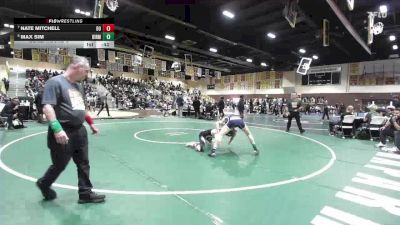 126 lbs Cons. Round 6 - Nate Mitchell, Del Oro vs Max Sim, Birmingham