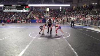 50 lbs Champ. Round 1 - Kaidyn Camper, Caney Valley vs Eastyn Schridde, Great Bend Wrestling Club