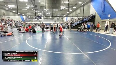 73 lbs Cons. Round 3 - Alexander Flores, Olympus-Skyline vs ELIJAH SHARP, Jordan Junior Wrestling