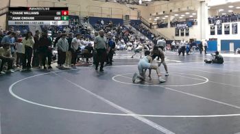 127 lbs 7th Place - Chase Williams, Central Bucks East vs Zane Crouse, Bishop McDevitt