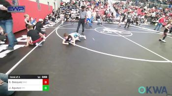 55 lbs Consi Of 4 - Stetson Basquez, Berryhill Wrestling Club vs Jonah Aguayo, Grove Takedown Club