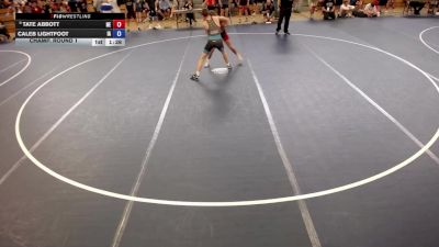 132 lbs Champ. Round 1 - Tate Abbott, NE vs Caleb Lightfoot, IA