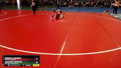 160 lbs Cons. Round 2 - Jordan Hawkins, Royalton-Upsala vs Wessten Simpson, NYM (New York Mills)