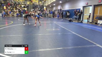 130 lbs Quarterfinal - Maizy Mikeska, Derry vs Ava Turner, Preston-WV