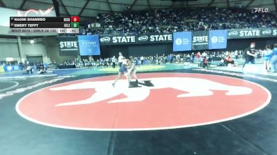 Girls 3A 135 lbs Cons. Round 1 - Emery Tefft, Kelso (Girls) vs Naomi Shamebo, Decatur (Girls)