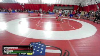 120 lbs Finals (2 Team) - Carter Kendrick, Team Red vs Blake Getz, Team Blue