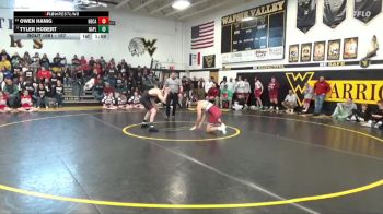 157 lbs Cons. Round 2 - Tyler Hobert, Nashua-Plainfield vs Owen Hanig, Newman Catholic