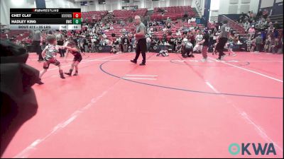 35 lbs Quarterfinal - Chet Clay, Skiatook Youth Wrestling vs Hadley King, Bartlesville Wrestling Club