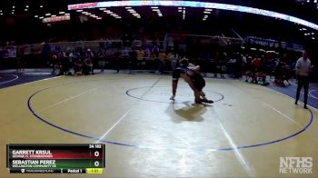 3A 182 lbs Cons. Round 1 - Sebastian Perez, Wellington Community Hs vs Garrett Krsul, George M. Steinbrenner
