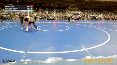 120 lbs Quarterfinal - Millie Cook, Hoisington Jr Cardinals vs Harleigh Wiley, Roundtree Wrestling Academy