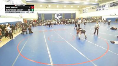 150 lbs Champ. Round 1 - Aiden Martinez, Team Thunder vs Christopher MInsky, Yucca Valley Wrestling