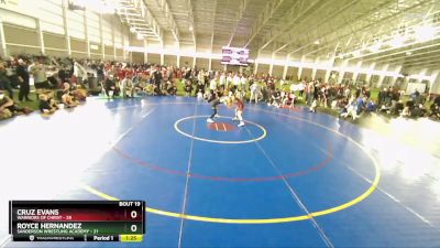 92 lbs Semis & Wb (16 Team) - Cruz Evans, Warriors Of Christ vs Royce Hernandez, Sanderson Wrestling Academy