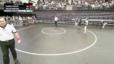 3A 110 lbs Cons. Semi - Taylor Whittom, Canyon View vs Kabree Duncan, Union