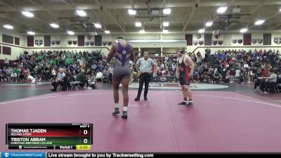 220 lbs Cons. Round 2 - Thomas Tjaden, Roland-Story vs Triston Abram, Christian Brothers College