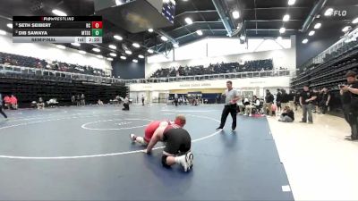 285 lbs Semifinal - Seth Seibert, Bakersfield College vs Dib Sawaya, Mt. San Antonio College