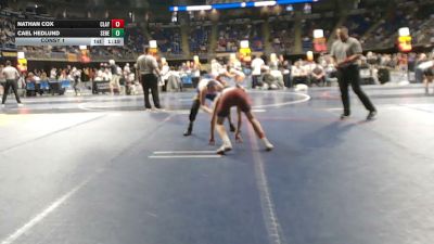 124 lbs Consy 1 - Nathan Cox, Claysburg Kimmel vs Cael Hedlund, Seneca