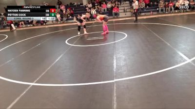 121-131 lbs Cons. Round 2 - Peyton Cock, 308 Wrestling Academy vs Hayden Fanning, Unattached