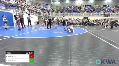 49 lbs Semifinal - Finn Morse, Sallisaw Takedown Club vs Zola Smith, HBT Grapplers