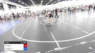 144 lbs Consi Of 8 #2 - Aiden Rudie, Billings Wrestling Club vs Jeffery Askew, Relentless