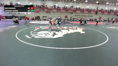 165 lbs Prelim - Hale Rhodes, Coe vs Anthony Streib, Elmhurst University