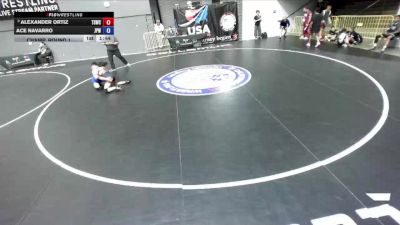 110 lbs Champ. Round 1 - Alexander Ortiz, Team Selma Wrestling Club vs Ace Navarro, Junior Panther Wrestling