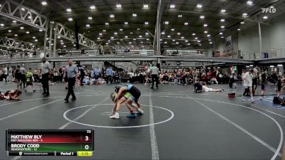 72 lbs Semis (4 Team) - Matthew Bly, Mat Assassins Red vs Brody Codd, Headhunters