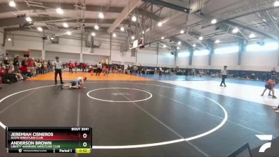 100 lbs 2nd Place Match - Anderson Brown, Liberty Warriors Wrestling Club vs Jeremiah Cisneros, Scots Wrestling Club