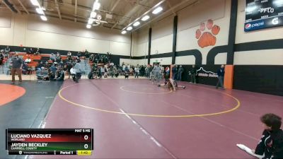 190B Round 4 - Jayden Beckley, Campbell County vs Luciano Vazquez, Worland