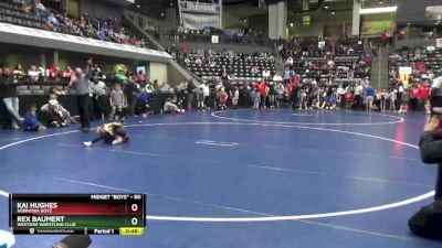 60 lbs Cons. Round 5 - Kai Hughes, Nebraska Boyz vs Rex Baumert, Westside Wrestling Club