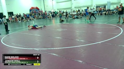 120 lbs Round 4 (16 Team) - Gavin Bolock, S.E.O. Wrestling Club- Team Red vs Jameson Small, Nebraska Green Machine (Dev B)