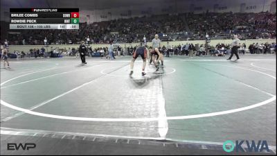 105 lbs Consolation - Brilee Combs, Cowboy Wrestling Club vs Rowdie Peck, Hinton Takedown Club