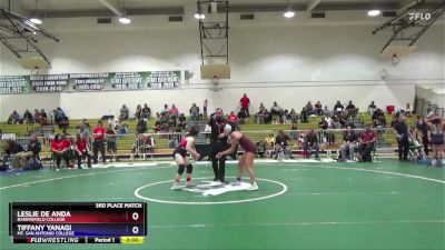 110 lbs 3rd Place Match - Tiffany Yanagi, Mt. San Antonio College vs Leslie De Anda, Bakersfield College