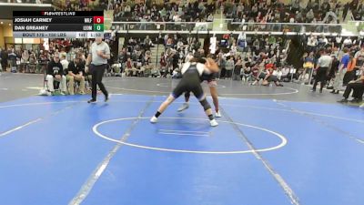 150 lbs Round Of 16 - Josiah Carney, Milford MA vs Dan Greaney, Leominster
