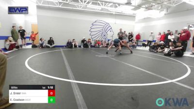 92 lbs Rr Rnd 1 - Jett Greer, Shelton Wrestling Academy vs Everette Coalson, Weatherford Youth Wrestling