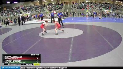 71 lbs Champ. Round 1 - Rhett Arsenault, Deschutes Mat Club vs Hayden Barrett, Basin Bulldog Youth Wrestling