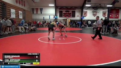 138 lbs Cons. Round 3 - Cael Smithhart, Cedar Rapids Kennedy vs Ryker Dengler, West Liberty