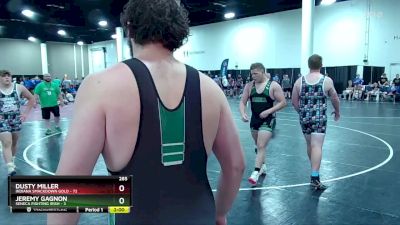 285 lbs Round 3 (6 Team) - Dusty Miller, Indiana Smackdown Gold vs Jeremy Gagnon, Seneca Fighting Irish