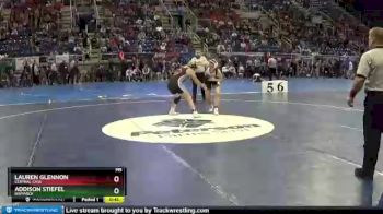 140 lbs 7th Place Match - Lauren Glennon, Central Cass vs Addison Stiefel, Bismarck