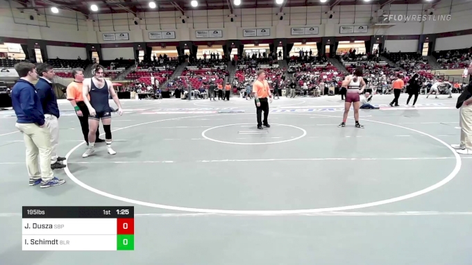 195 lbs Semifinal - John Dusza, St. Benedict's Prep vs Ike Schimdt ...