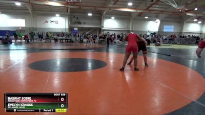 155 lbs Cons. Round 6 - Evelyn Krauss, DELAWARE HAYES vs Basirat Sodiq, Flossmoor (Homewood-F.)