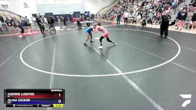 110 lbs Semifinal - Jasmine Luedtke, IA vs Olivia Sackor, MN