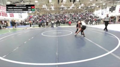 Girls 105 lbs Cons. Round 3 - Honey Vargas Espinoza, Hollister Girls vs Chloe Hernandez, Mitty Girls