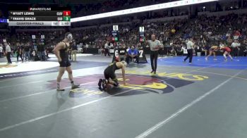 165 lbs Quarterfinal - Wyatt Lewis, Clovis (CS) vs Travis Grace, Gilroy (CC)